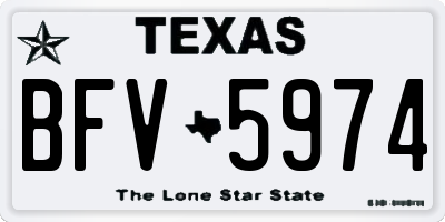 TX license plate BFV5974