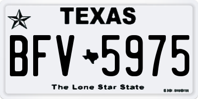 TX license plate BFV5975