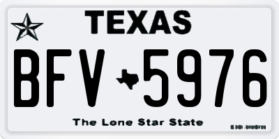 TX license plate BFV5976