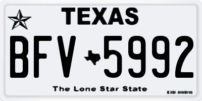 TX license plate BFV5992