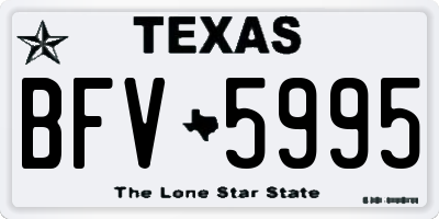 TX license plate BFV5995