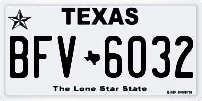 TX license plate BFV6032