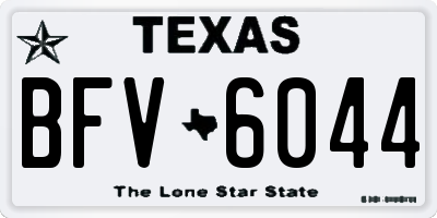 TX license plate BFV6044