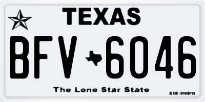 TX license plate BFV6046