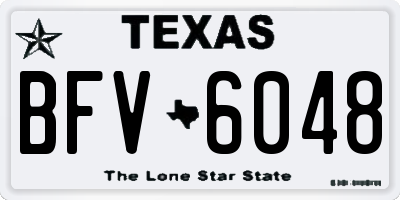 TX license plate BFV6048