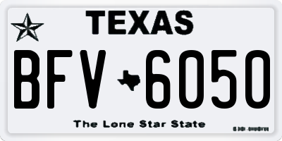 TX license plate BFV6050