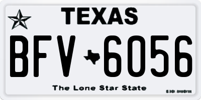 TX license plate BFV6056