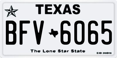 TX license plate BFV6065