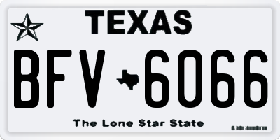 TX license plate BFV6066