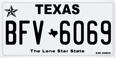 TX license plate BFV6069