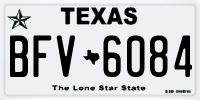 TX license plate BFV6084