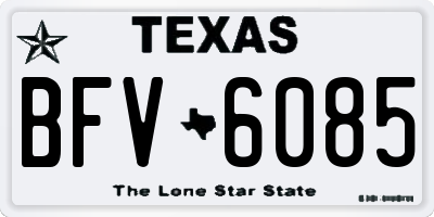 TX license plate BFV6085