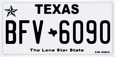 TX license plate BFV6090