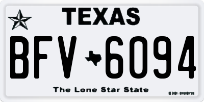 TX license plate BFV6094