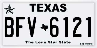 TX license plate BFV6121