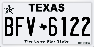 TX license plate BFV6122