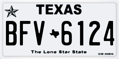 TX license plate BFV6124