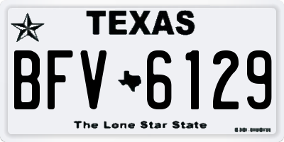 TX license plate BFV6129