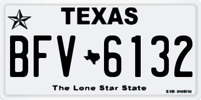 TX license plate BFV6132