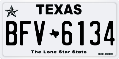 TX license plate BFV6134