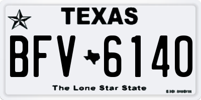 TX license plate BFV6140