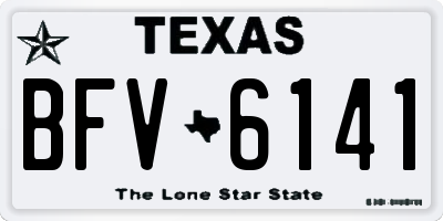 TX license plate BFV6141