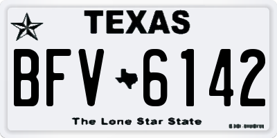 TX license plate BFV6142