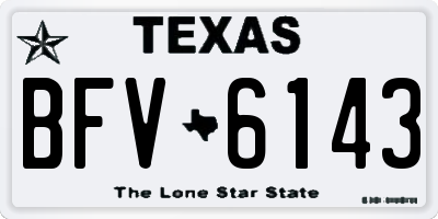 TX license plate BFV6143