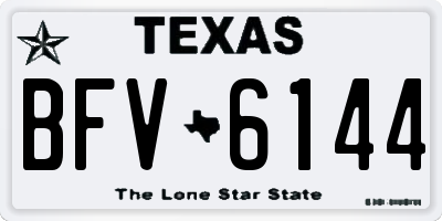TX license plate BFV6144