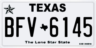 TX license plate BFV6145
