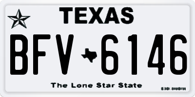 TX license plate BFV6146