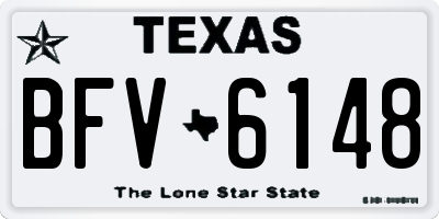 TX license plate BFV6148
