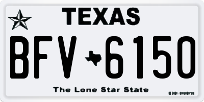 TX license plate BFV6150