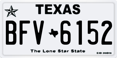 TX license plate BFV6152