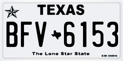 TX license plate BFV6153