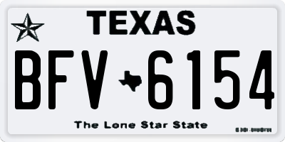 TX license plate BFV6154