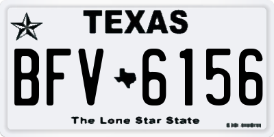 TX license plate BFV6156