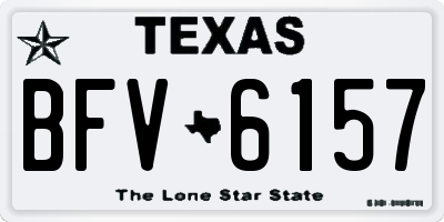 TX license plate BFV6157