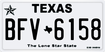TX license plate BFV6158