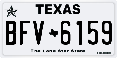TX license plate BFV6159