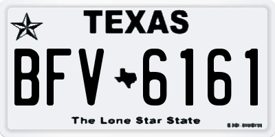 TX license plate BFV6161