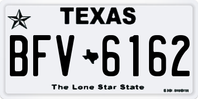 TX license plate BFV6162