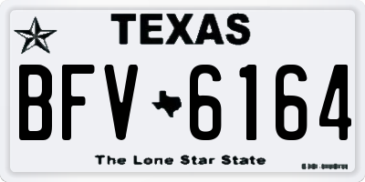 TX license plate BFV6164