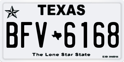 TX license plate BFV6168