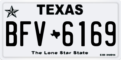 TX license plate BFV6169