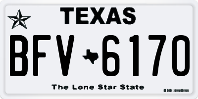 TX license plate BFV6170