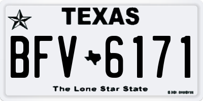 TX license plate BFV6171