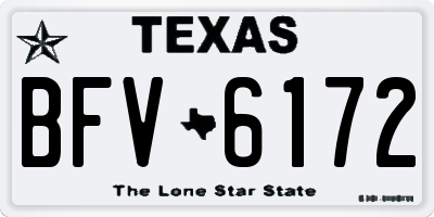TX license plate BFV6172