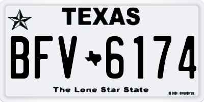 TX license plate BFV6174