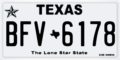 TX license plate BFV6178
